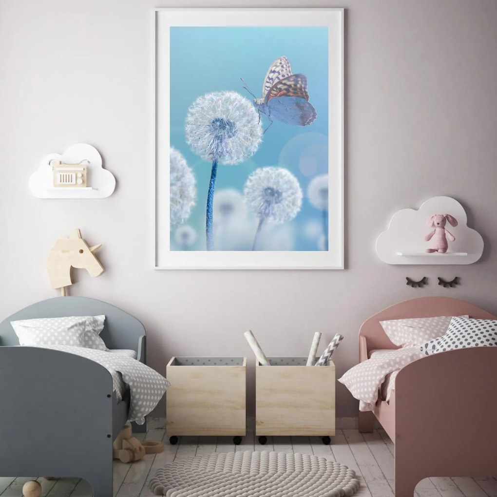 Poster - Fluture pe păpădie (A4)