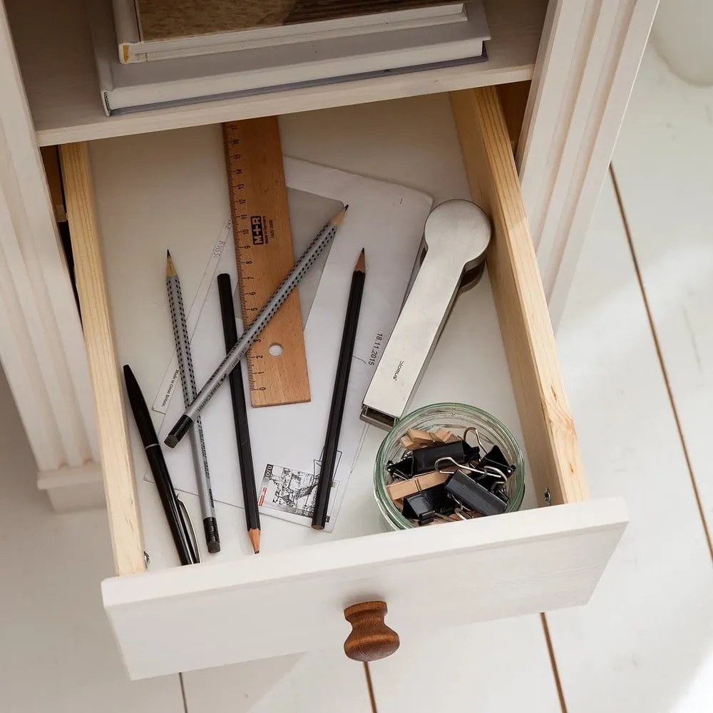 Birou cu blat din lemn de pin 50x140 cm Anita – Støraa