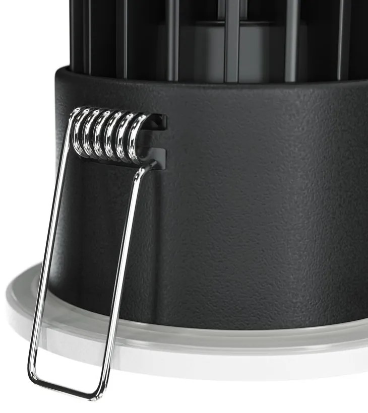 Spot LED incastrabil pentru baie design tehnic IP65 Zoom alb 4000K