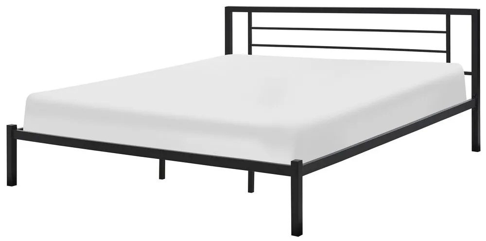 Pat matrimonial 180 cm CONNET (cu somieră) (negru). 1007228