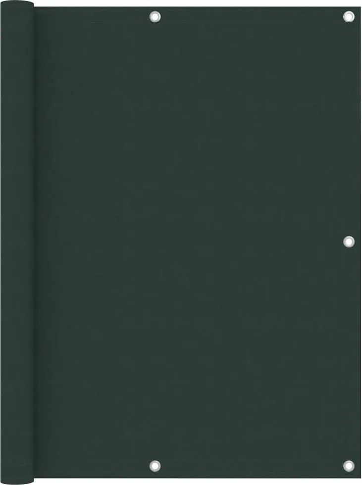 vidaXL Paravan de balcon, verde închis, 120x500 cm, țesătură oxford