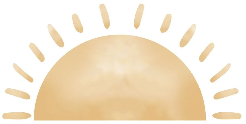 Autocolant de perete pentru copii 155x75 cm Watercolor Sun – Ambiance