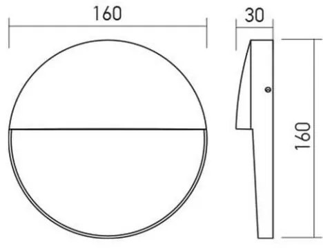 Aplică LED de exterior LANDER LED/6W/230V IP54 antracit Redo 90477