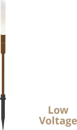 Corp de iluminat LED pentru exterior STICK LED/1,5W/24V IP65 maro