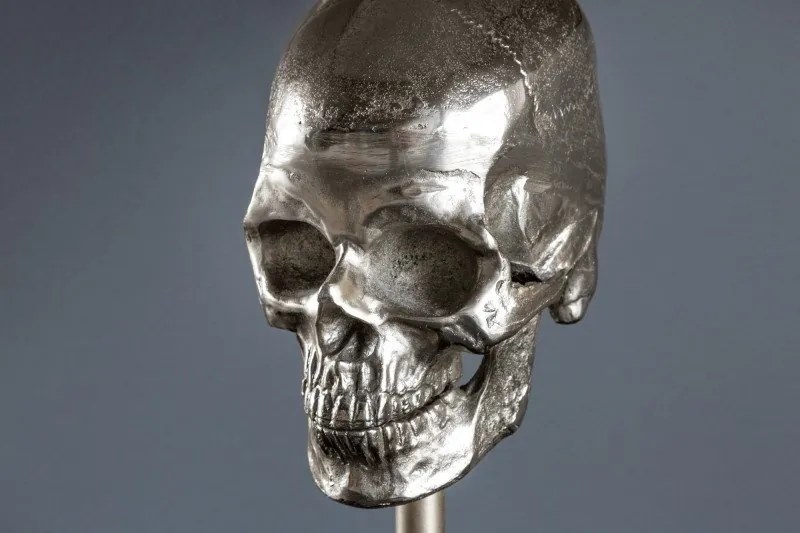 Veioza, Lampa de masa moderna Skull negru/ argintiu