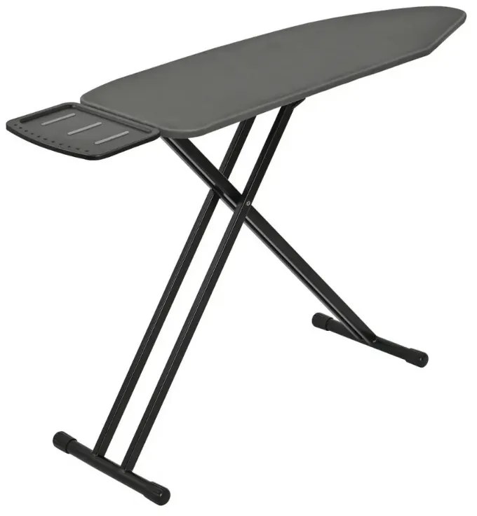 Masă de călcat Kinghoff KH 1940, 122x38 cm, 7 poziții de reglare, Suport generator de abur, Gri închis