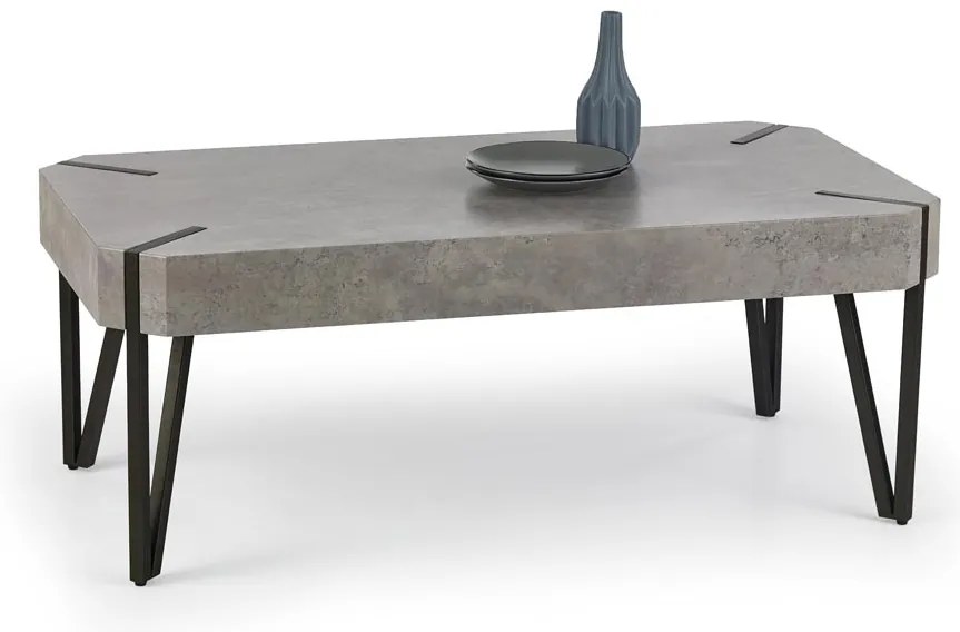 Masă de cafea Emilia (beton + negru). 796306