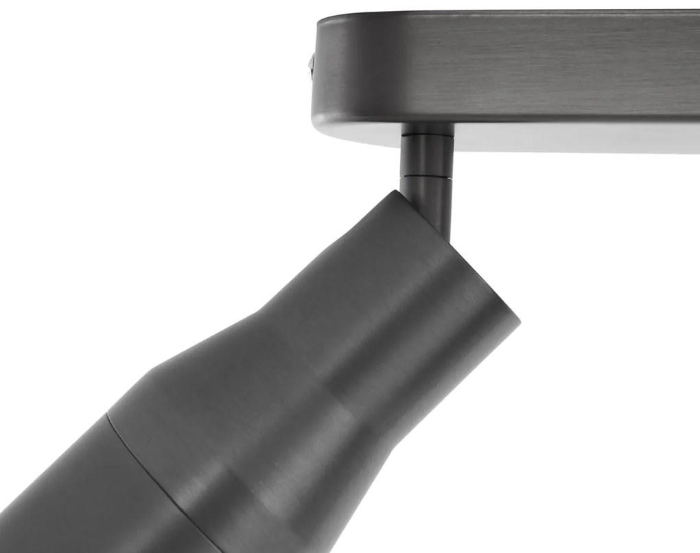 Spoturi plafon rotunde, metal gri-tun, GU10, 50mm, 3 lumini - Stanley