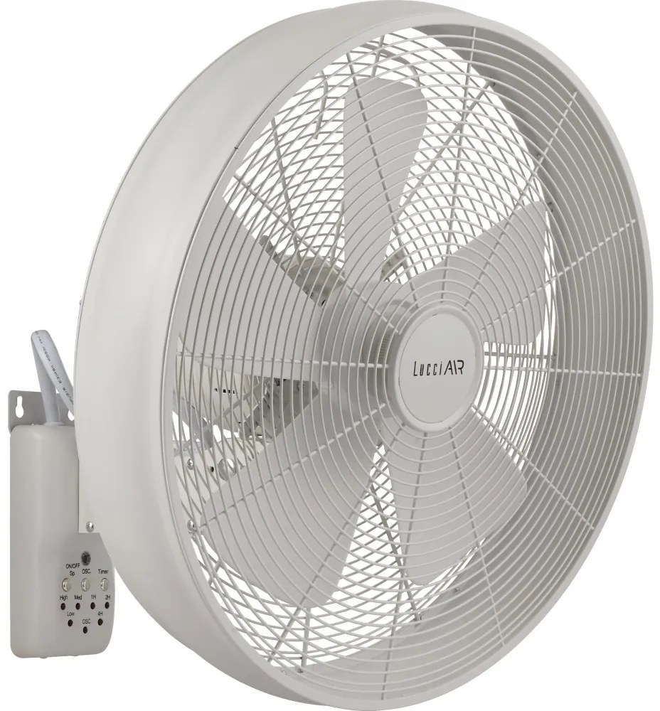 Ventilator de perete Lucci Air 213128EU BREEZE 55W/230V alb + telecomandă