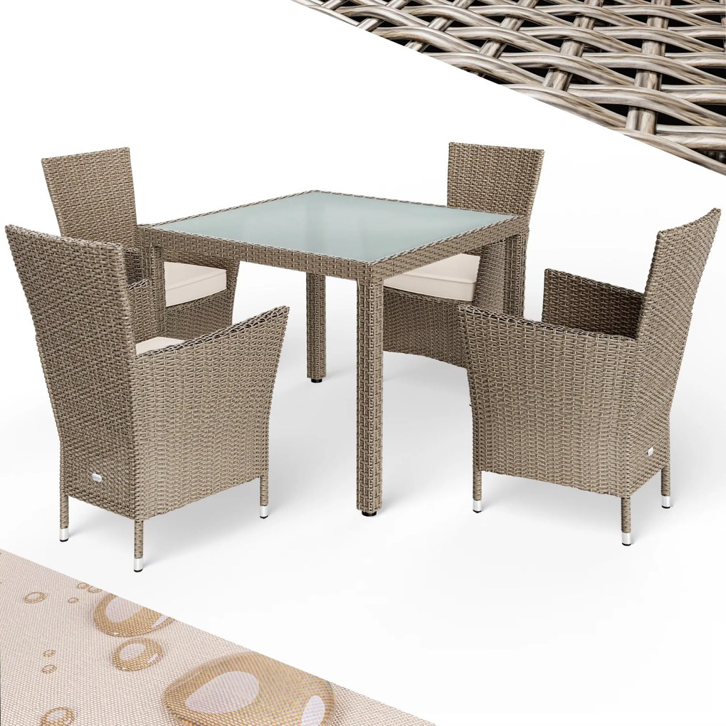 Deuba Set ratan de gradina Bali 1+4 - bej/crem