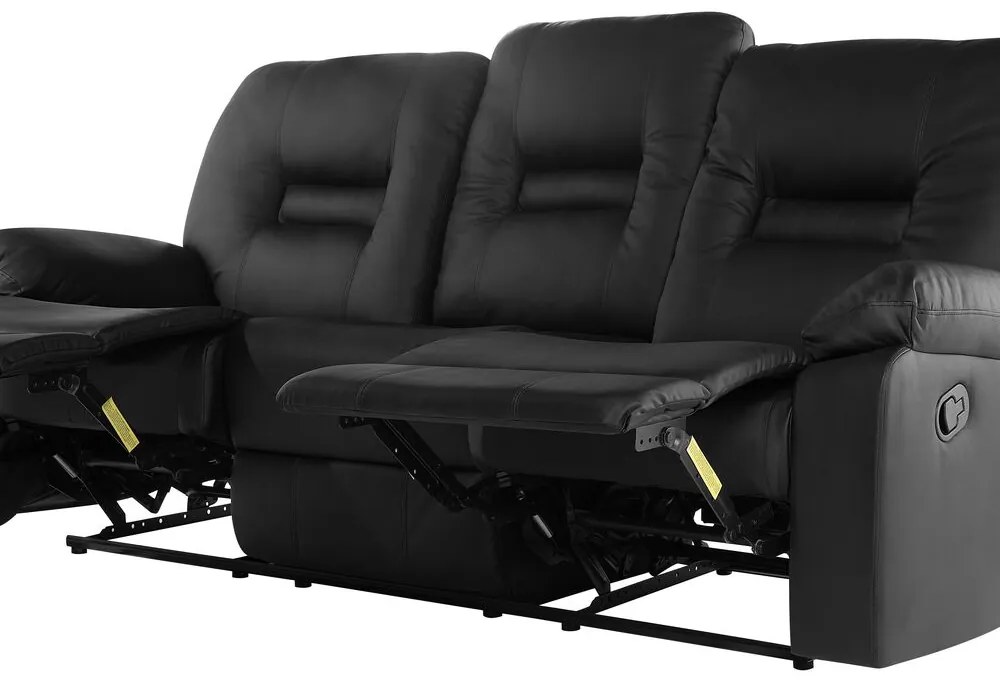Canapea 2 locuri Barnet 2 (piele sintetică) (negru) . 1008548