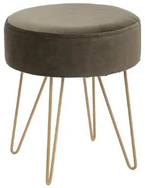 Taburet rotund, verde kaki, Dekos
