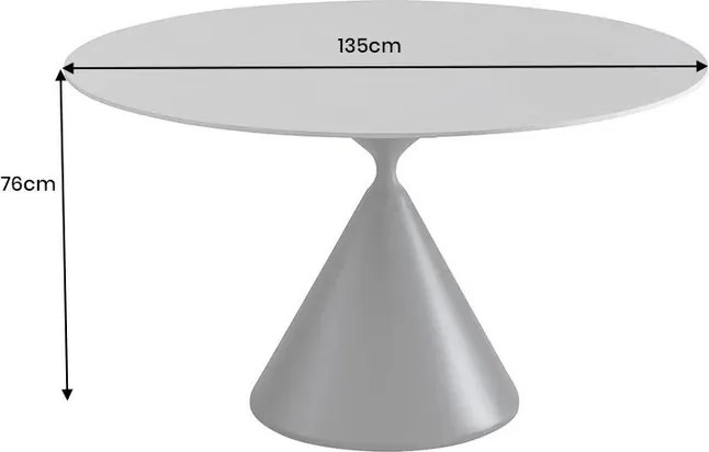 Masa rotunda SIGNATURE 135cm ceramica gri