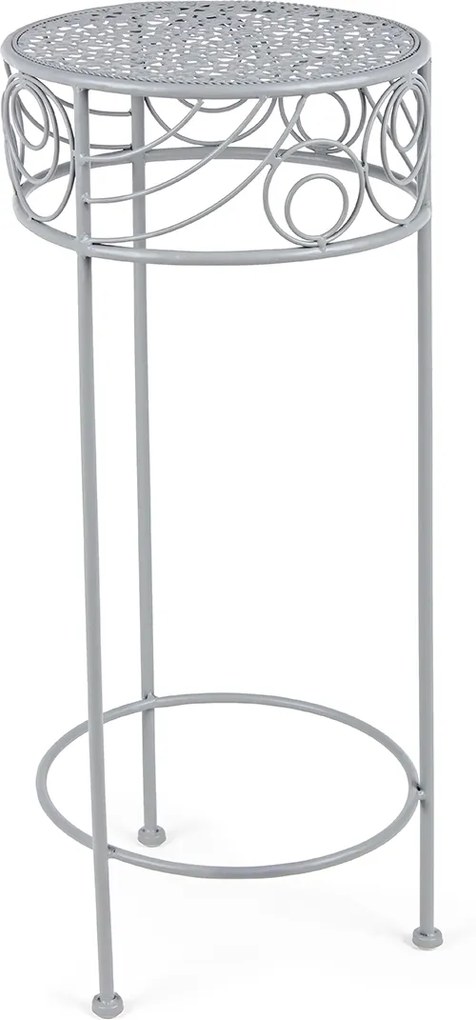 Suport fier forjat gri ghivece flori Melanie 30 cm x 70 h