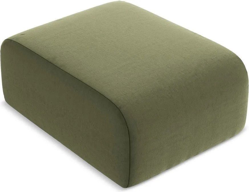 Taburet verde cu tapițerie din catifea Lani – Makamii