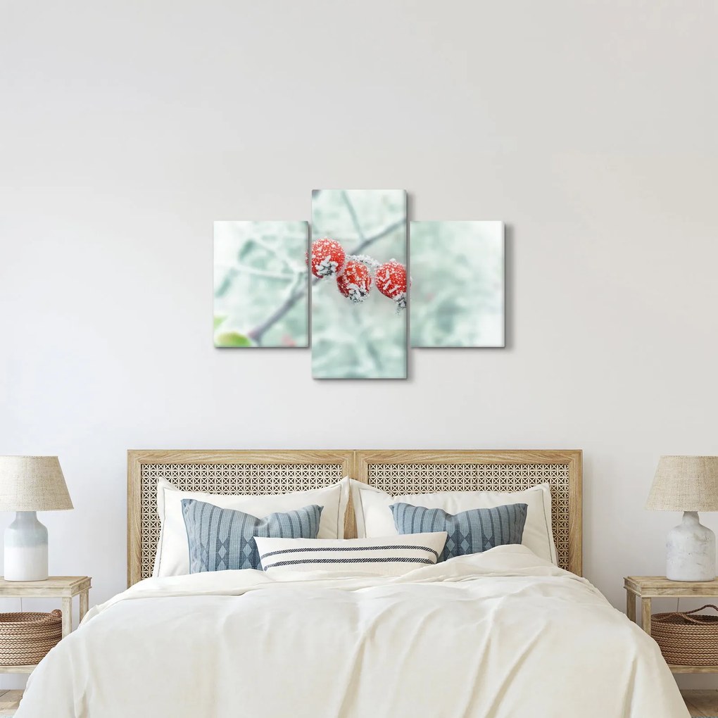 Tablou cu măcieșe înghețate (90x60 cm)
