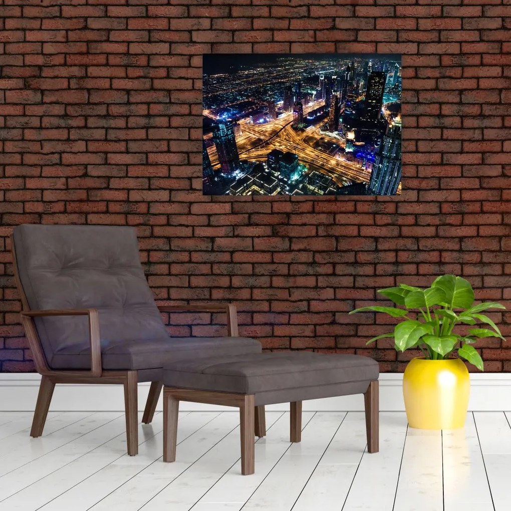 Tablou cu oraș nocturn (70x50 cm)