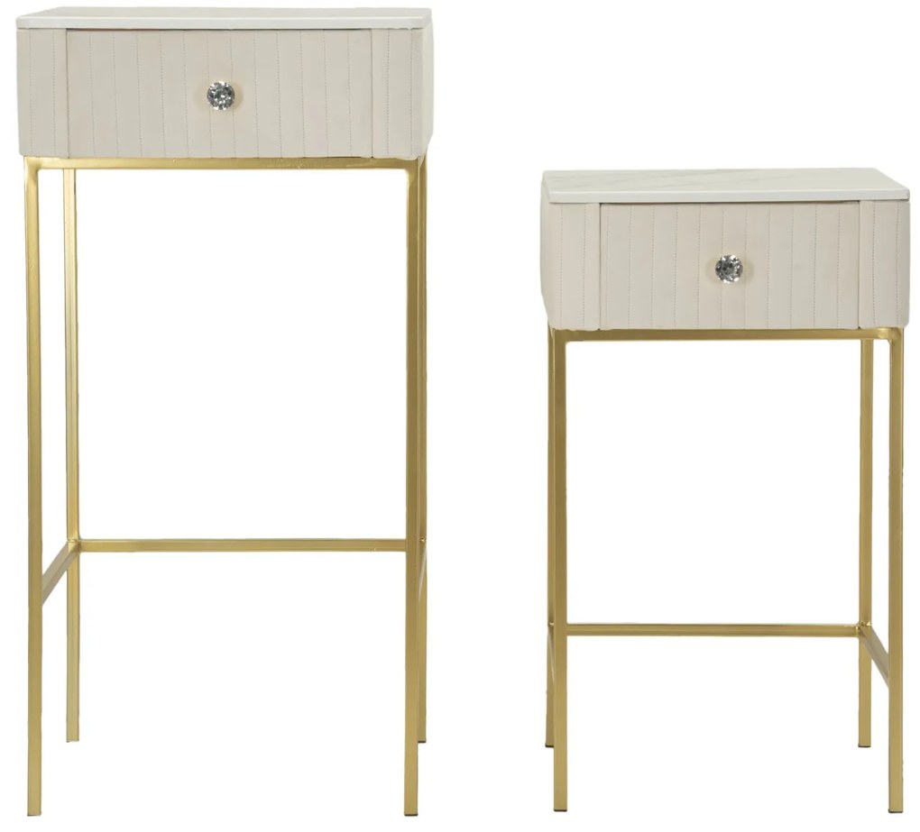 Mauro Ferretti Set De 2 Masute Inalte Cm Ø 45X90-40X68 | Aosom Romania
