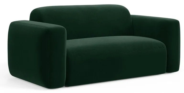 Canapea verde-închis cu tapițerie din catifea 180 cm Strino – Cosmopolitan Design
