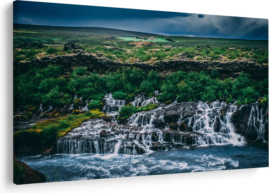 Tablou cu cascade în natură (90x60 cm)