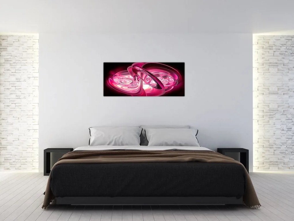 Tabloul cu fractali roz (120x50 cm)
