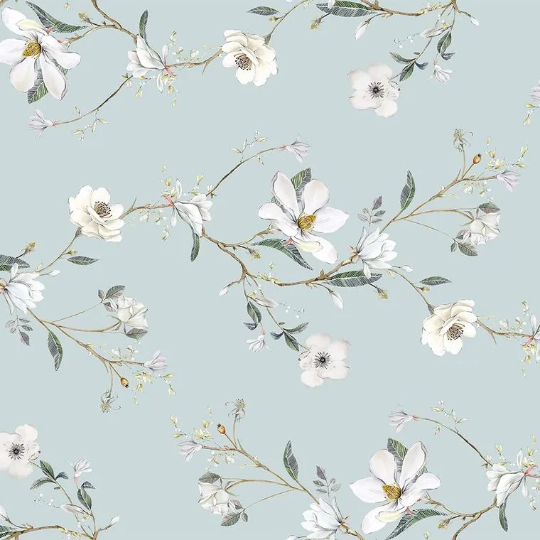 Barbadella Home Față de masă teflonată MAGNOLIE CELESTĂ 140 x 180 cm