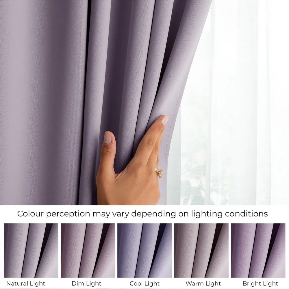 Draperie roz prăfuit dimout (semi-opacă) 140x245 cm Kierra – Restilo