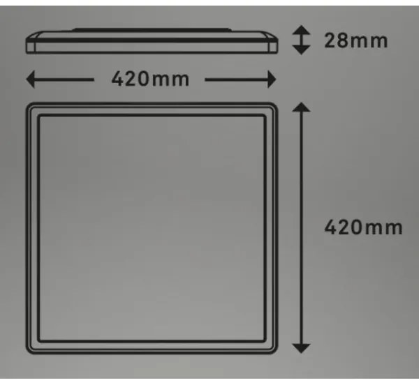 Plafonieră LED dimabilă Briloner 7082-016 SLIM LED/22W/230V 2700-6500K + telecomandă