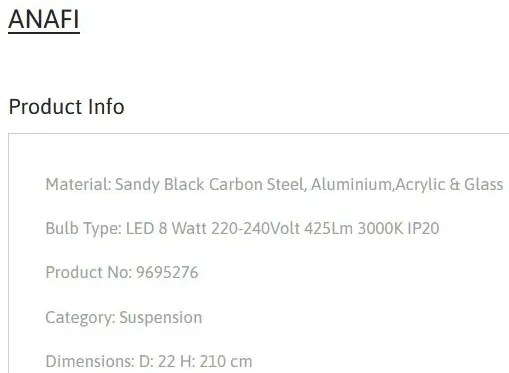 Pendul LED stil minimalist ANAFI