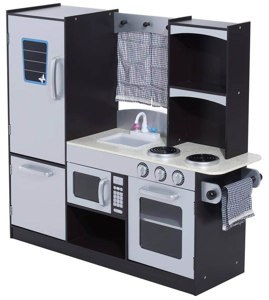 Bucatarie Jucarie HomCom cu Frigider Cuptor, Microunde, Aragaz, Chiuveta | Aosom RO
