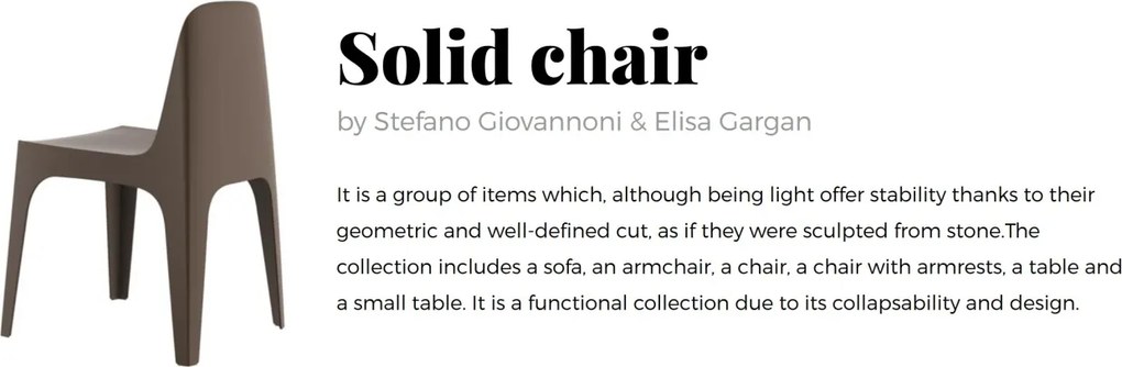 Set de 4 Scaune moderne de exterior / interior design premium SOLID CHAIR 55024 Vondom