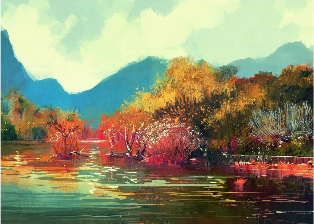 Tablou pe sticlă - Culorile toamnei (70x50 cm)