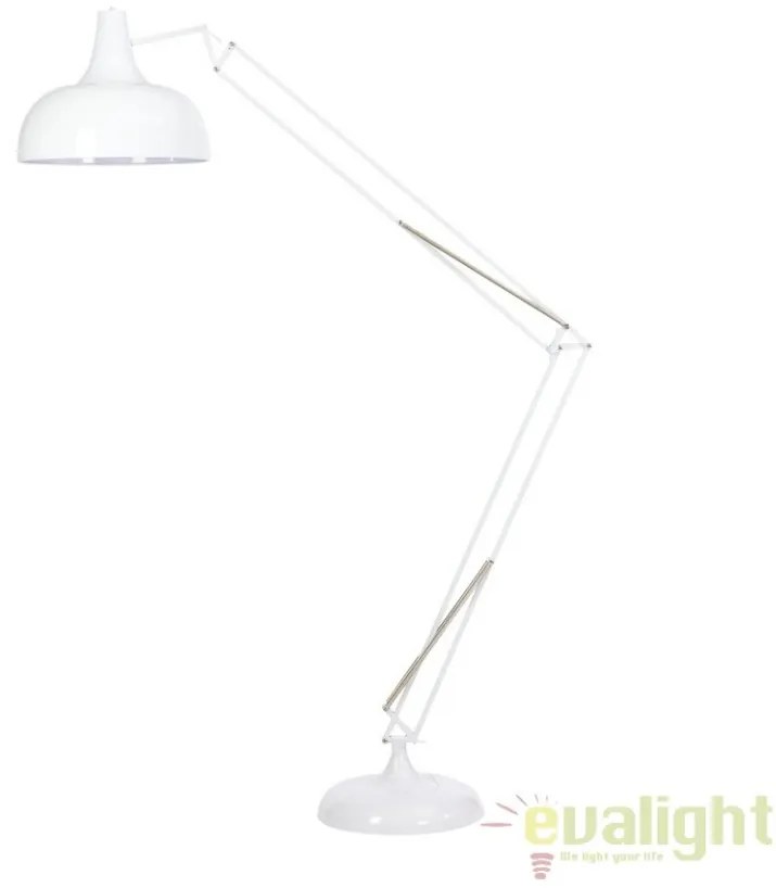 Lampadar, lampa de podea moderna, brat articulat, finisaj alb, GIANT-XL-W MUNO Design