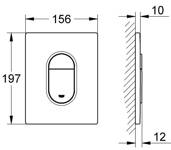 Grohe Arena Cosmopolitan buton de spalare pentru WC negru 38844KF0