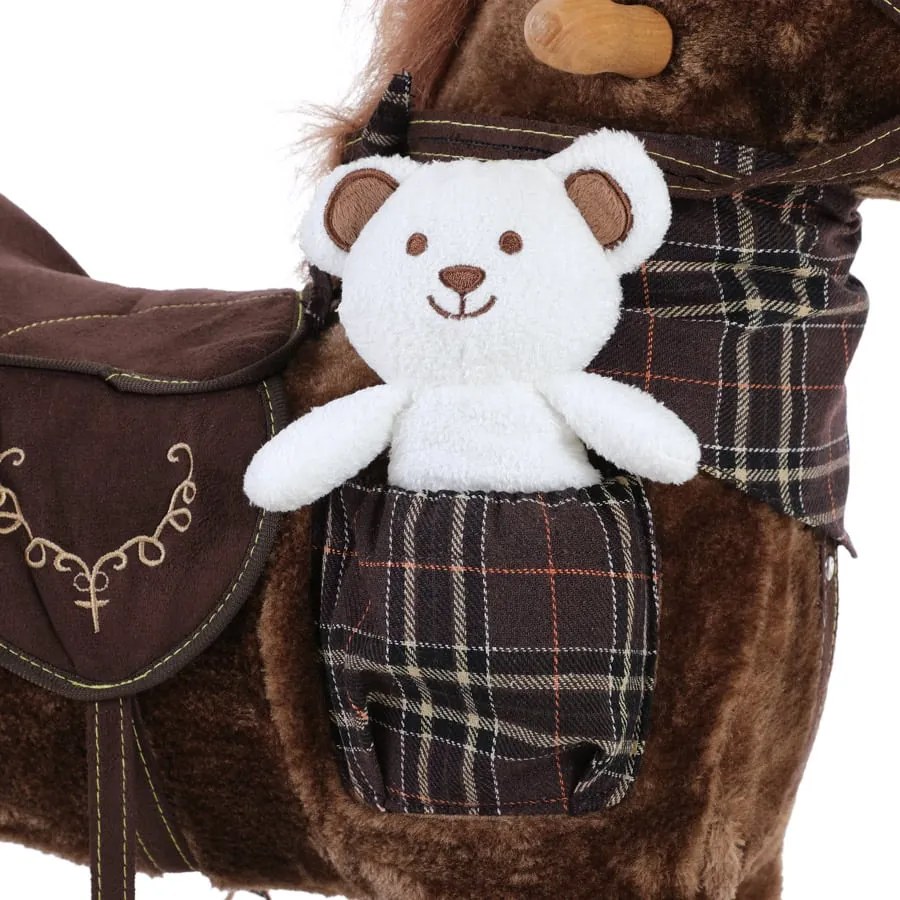 Balansoar cal brun cu efect sonor Spielwerk