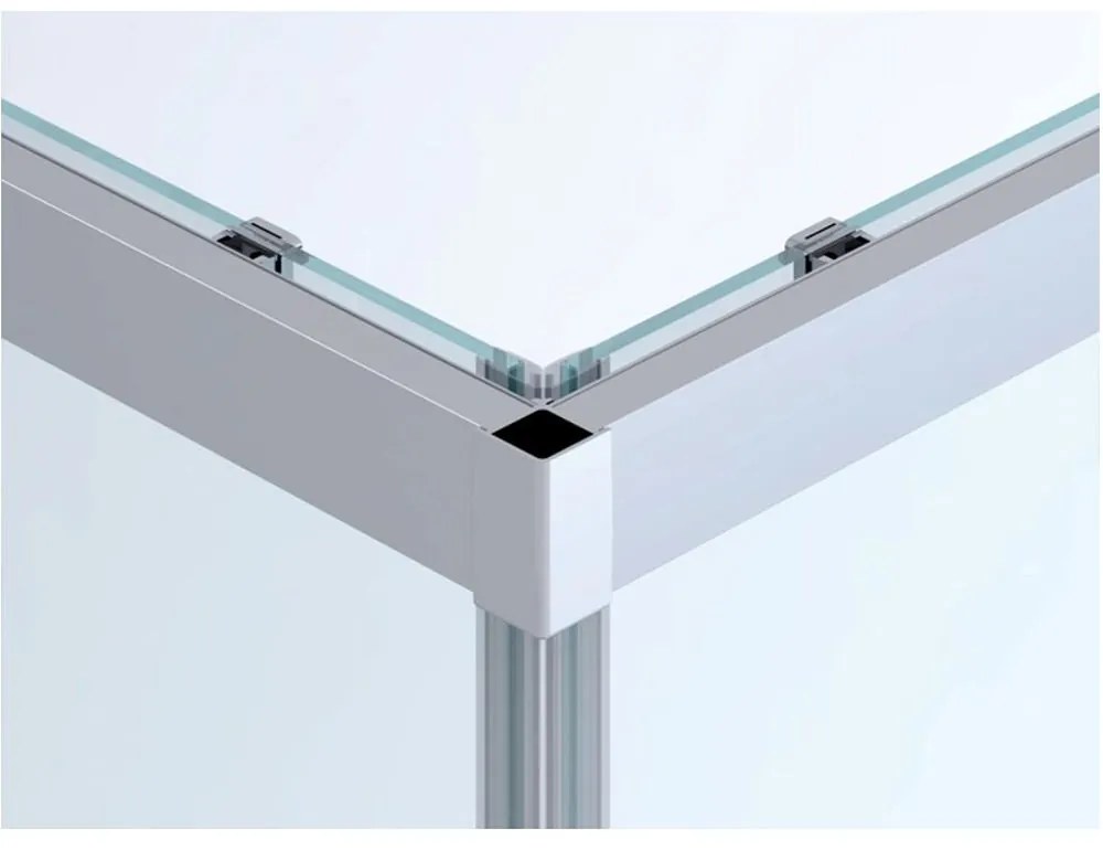 Cabina dus 100x90 cm cu usa culisanta, crom lucios, grosime sticla 5 mm, Sanswiss Ocelia