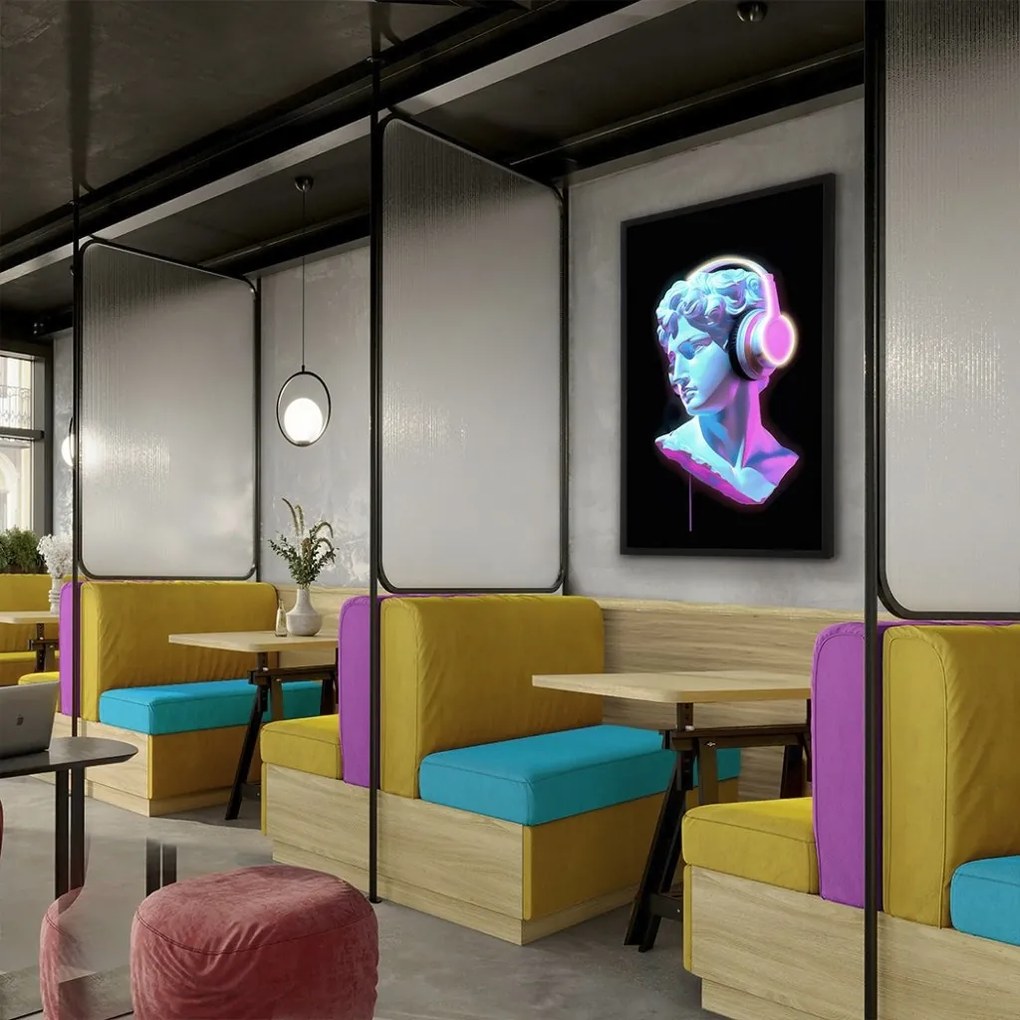 Tablou, Bust cu iluminat LED imprimat pe panza Busto 80x120cm