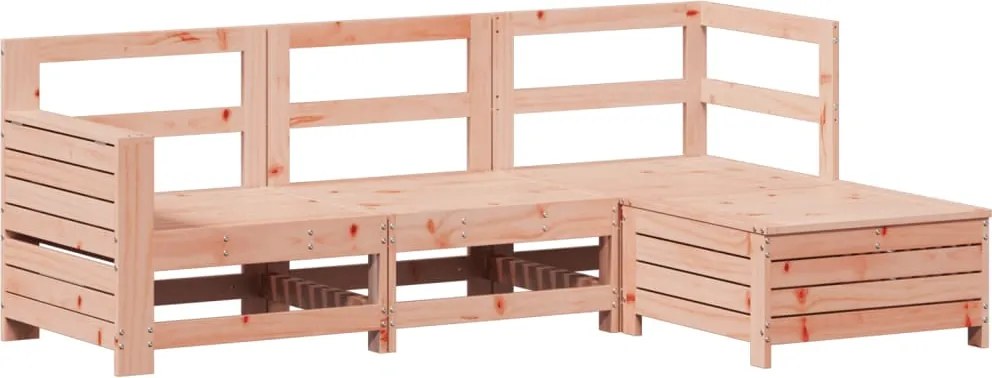 vidaXL Set canapele de grădină, 4 piese, lemn masiv brad douglas