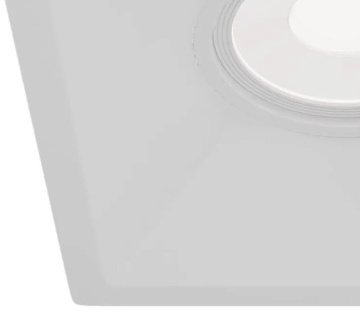Spot incastrabil design tehnic Dot alb 9x9cm