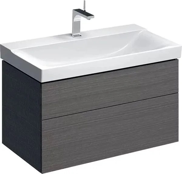 Dulap baza pentru lavoar suspendat Geberit Xeno2 gri  2 sertare 88 cm