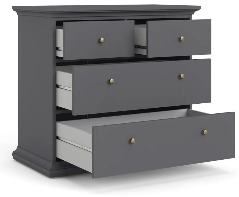 Comodă gri joasă 96x87 cm Paris – Tvilum