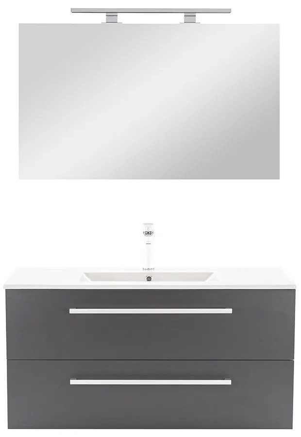 Mobilier complet de baie Vario Clam 100 alb-antracit