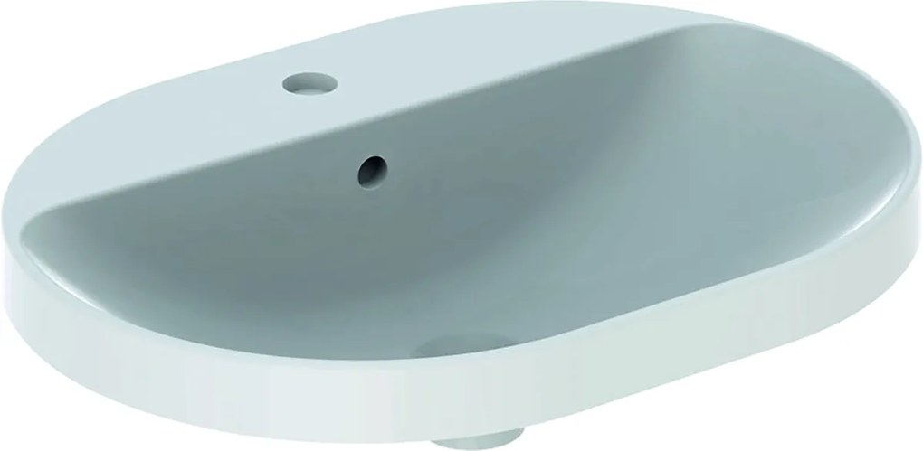 Lavoar oval Geberit VariForm Elliptic 60x45cm, montare in blat, alb
