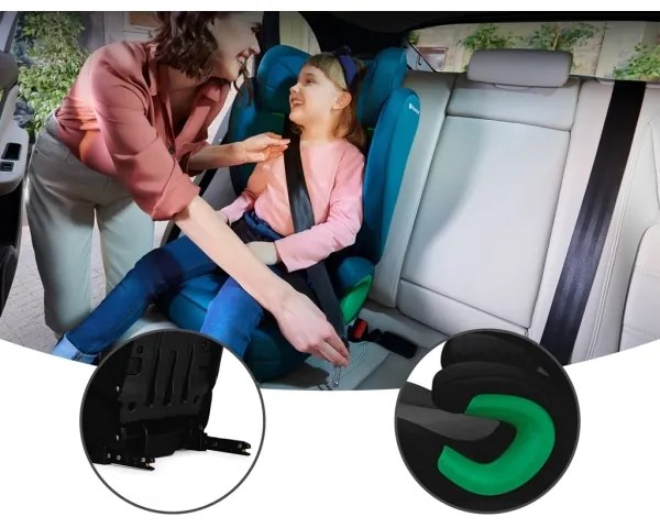 Scaun auto KINDERKRAFT JUNIOR FIX 2 (100-150 cm) Graphite black