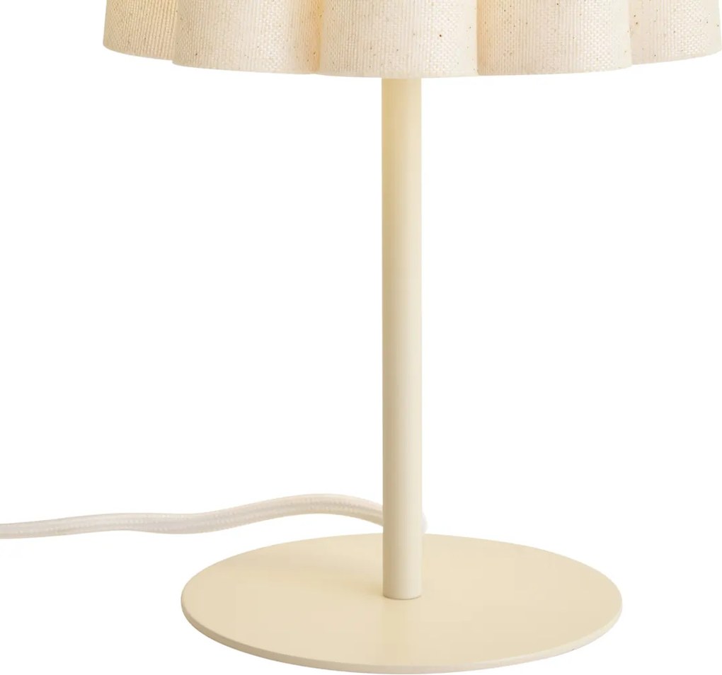 Lampă de masă Japandi Bej cu abajur din material textil 35 cm - Jenni
