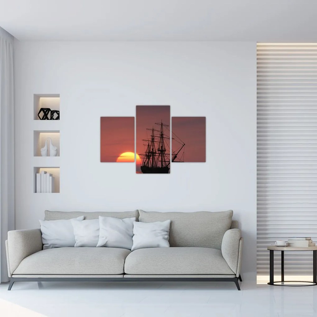 Tablou - Navă medievală (90x60 cm)