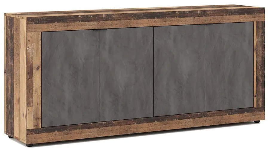 Comodă RUNEA, maro închis/antracit