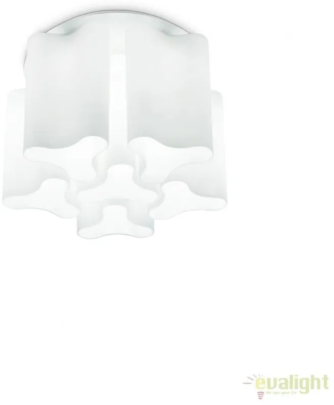 Plafoniera moderna design lux diametru 56cm, COMPO PL6 BIANCO 125503