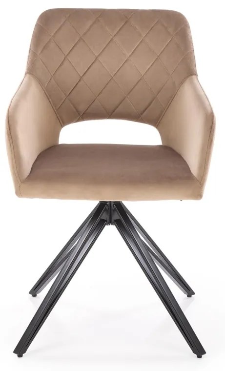 Scaun rotativ K535 velvet bej