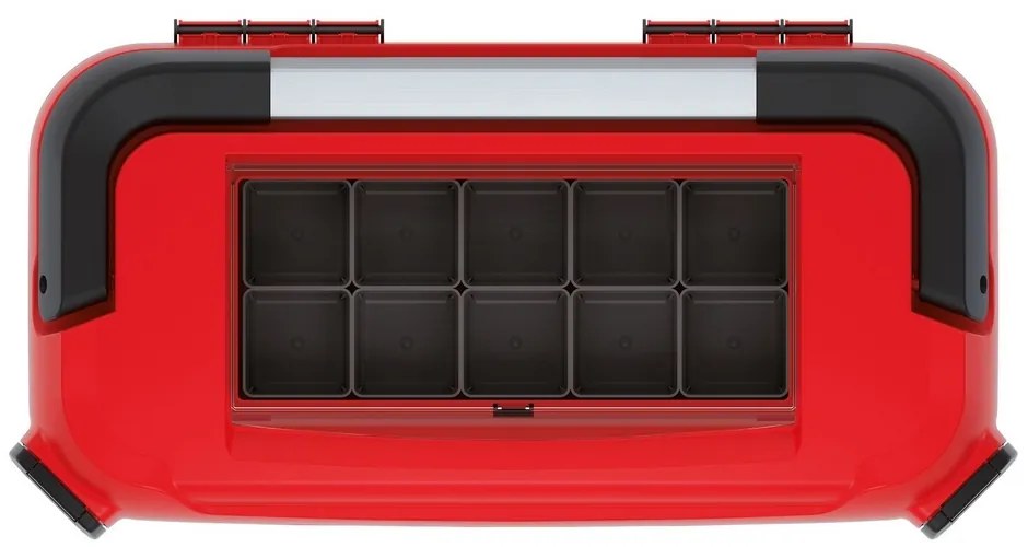 Cutie pentru scule cu maner metalic 50 x 25,1 x 24,3 cm, rosu